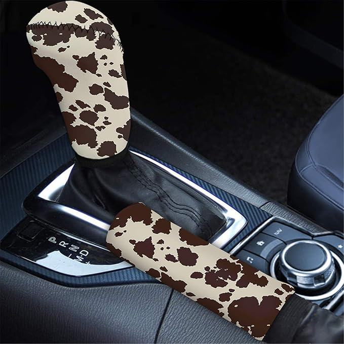 FrostHaven™ 2-Piece Plush Gear Shift & Handbrake Cover Set (Soft Faux Rabbit Fur)