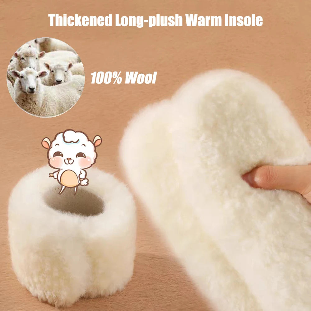 FrostHaven™ Genuine Sheepskin Insoles – Warm Winter Foot Comfort