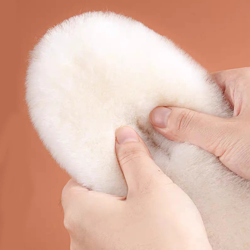 FrostHaven™ Genuine Sheepskin Insoles – Warm Winter Foot Comfort