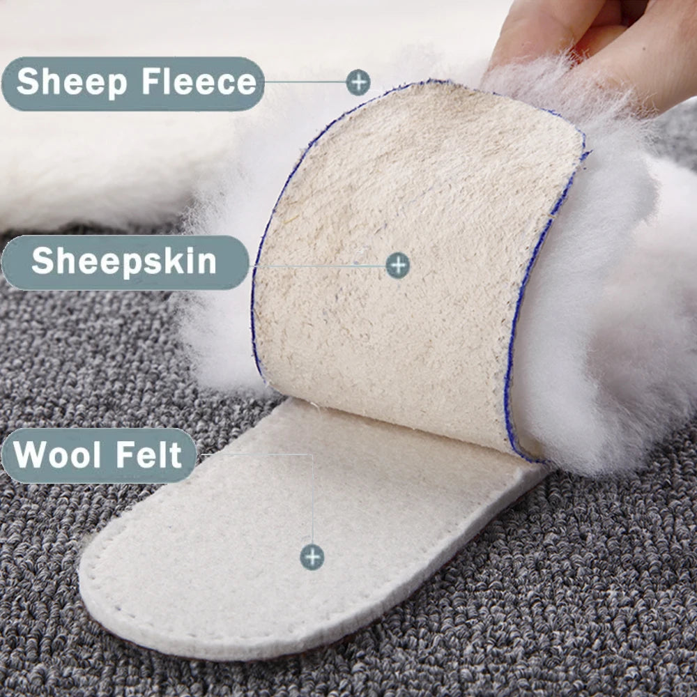 FrostHaven™ Genuine Sheepskin Insoles – Warm Winter Foot Comfort