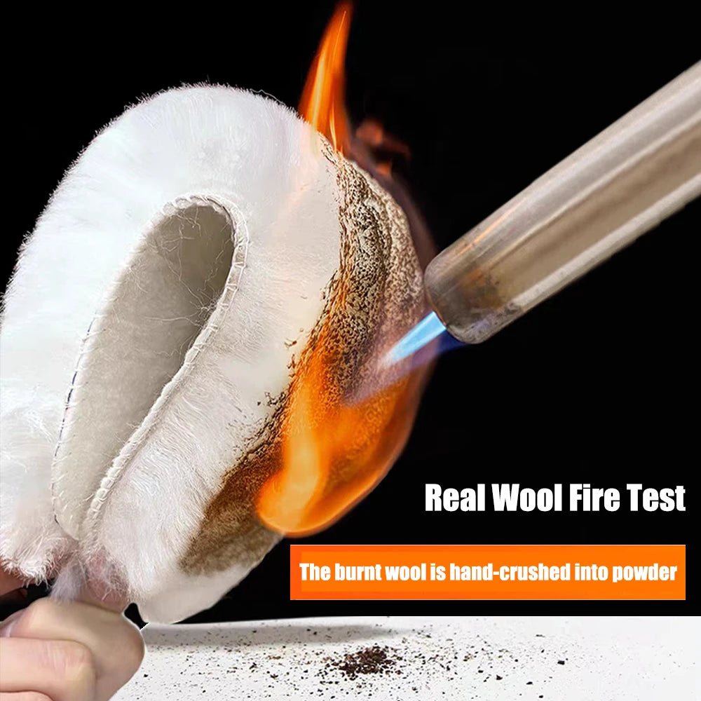 FrostHaven™ Genuine Sheepskin Insoles – Warm Winter Foot Comfort