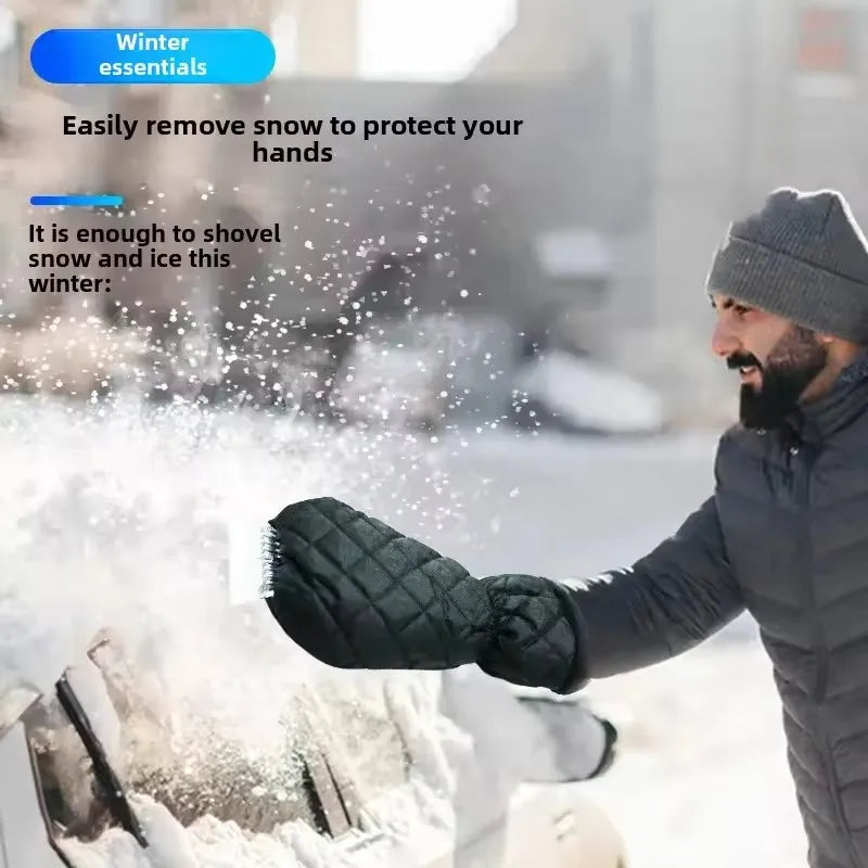 FrostHaven™ Insulated Ice Scraper Mitt – Warm, Waterproof Glove