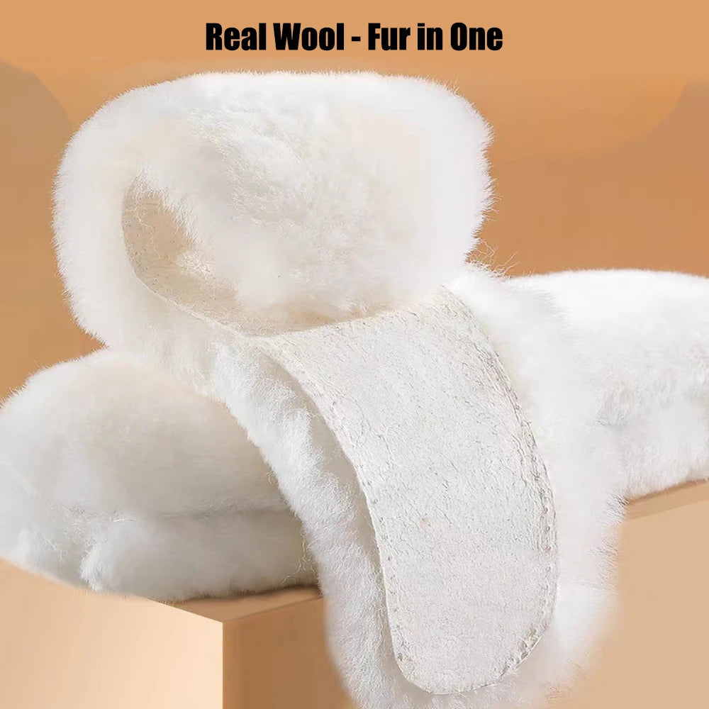 FrostHaven™ Genuine Sheepskin Insoles – Warm Winter Foot Comfort