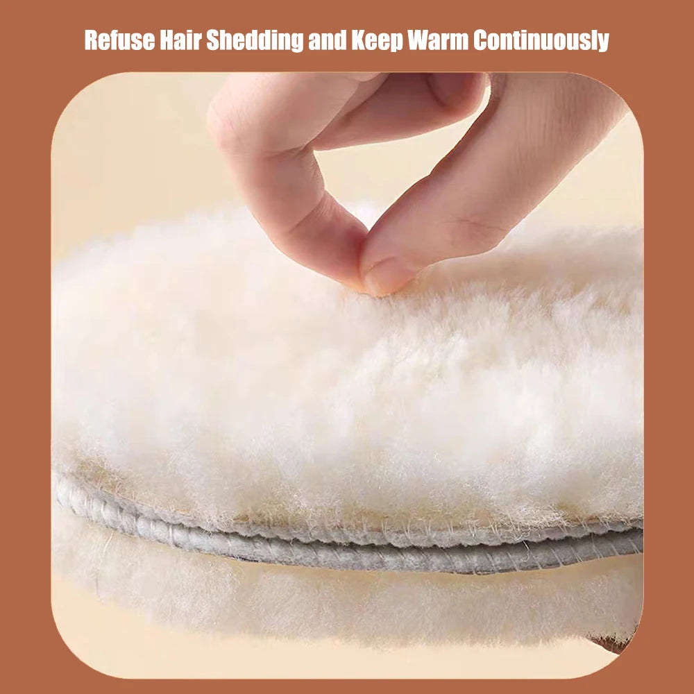 FrostHaven™ Genuine Sheepskin Insoles – Warm Winter Foot Comfort